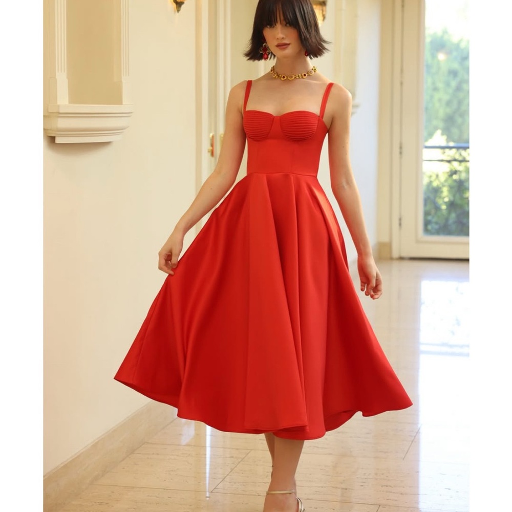 Scarlet Diva Red Midi Dress